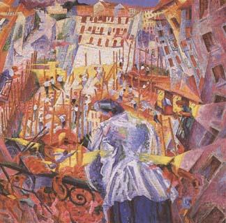 The Noise of the Street Enters the House (mk09), Umberto Boccioni